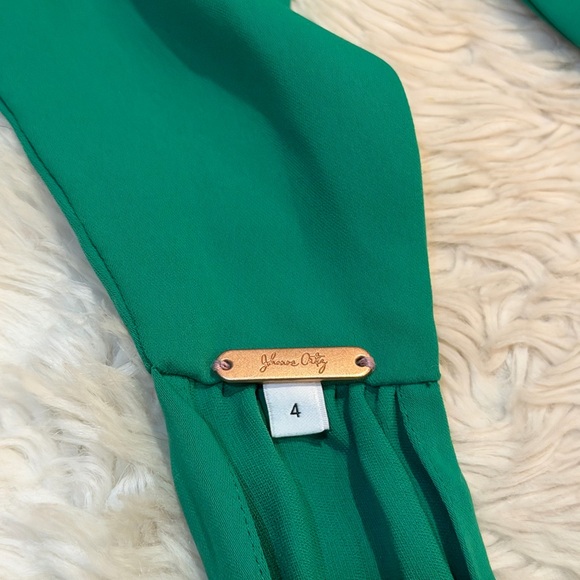 Johanna Ortiz Journey Like No Other Crepe Long Halter Top in Emerald - Size 4 - Picture 6 of 8